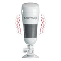 Masturbator manual PRETTY LOVE Hedy, simulare anală realistă, cu vibrator bullet inclus, bază cu ventuză pentru fixare, alb
