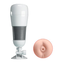 Masturbator manual PRETTY LOVE Hedy, simulare anală realistă, cu vibrator bullet inclus, bază cu ventuză pentru fixare, alb