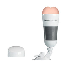 Masturbator manual PRETTY LOVE Hedy, simulare anală realistă, cu vibrator bullet inclus, bază cu ventuză pentru fixare, alb