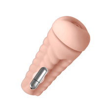Masturbator manual PRETTY LOVE Hedy, simulare anală realistă, cu vibrator bullet inclus, bază cu ventuză pentru fixare, alb