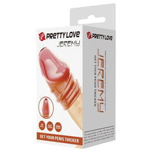 Manșon PRETTY LOVE Jeremy, pentru îngroșarea penisului, întârzierea ejaculării și stimulare, din TPR, culoarea pielii