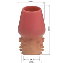 Manșon PRETTY LOVE Matias, pentru îngroșarea penisului, întârzierea ejaculării și stimulare, din TPR, culoarea pielii