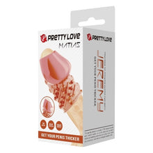 Manșon PRETTY LOVE Matias, pentru îngroșarea penisului, întârzierea ejaculării și stimulare, din TPR, culoarea pielii