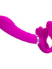 Vibrator dublu PRETTY LOVE VALERIE, strap-on fără ham, 12 funcții de vibrație, culoare roz, lungime 19.2 cm