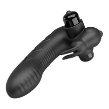 Vibrator rabbit pentru deget PRETTY LOVE Vance Honey Finger, pentru clitoris și punctul G, 10 funcții de vibrații, negru