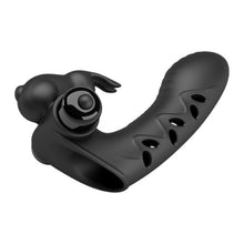 Vibrator rabbit pentru deget PRETTY LOVE Vance Honey Finger, pentru clitoris și punctul G, 10 funcții de vibrații, negru