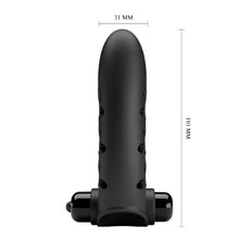 Vibrator rabbit pentru deget PRETTY LOVE Vance Honey Finger, pentru clitoris și punctul G, 10 funcții de vibrații, negru