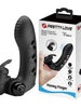 Vibrator rabbit pentru deget PRETTY LOVE Vance Honey Finger, pentru clitoris și punctul G, 10 funcții de vibrații, negru