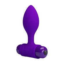 Plug anal PRETTY LOVE Vibra Butt Plug, cu vibrator bullet inclus, 10 funcții de vibrație, diametru 2.7 cm, mov