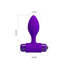 Plug anal PRETTY LOVE Vibra Butt Plug, cu vibrator bullet inclus, 10 funcții de vibrație, diametru 2.7 cm, mov