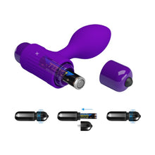 Plug anal PRETTY LOVE Vibra Butt Plug, cu vibrator bullet inclus, 10 funcții de vibrație, diametru 2.7 cm, mov