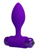 Plug anal PRETTY LOVE Vibra Butt Plug, cu vibrator bullet inclus, 10 funcții de vibrație, diametru 2.7 cm, mov