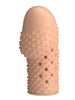 Manșon pentru penis PRETTY LOVE Becks, pentru îngroșare și stimulare intensă, texturat, cu striații, culoarea pielii, 8 cm