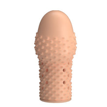 Manșon pentru penis PRETTY LOVE Becks, pentru îngroșare și stimulare intensă, texturat, cu striații, culoarea pielii, 8 cm