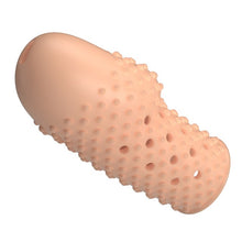 Manșon pentru penis PRETTY LOVE Becks, pentru îngroșare și stimulare intensă, texturat, cu striații, culoarea pielii, 8 cm