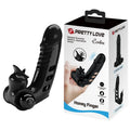 Vibrator pentru deget PRETTY LOVE Corbin Honey Finger, stimulare clitoris și punctul G, 10 funcții de vibrații, rezistent la apă, negru