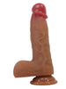 Dildo realistic PRETTY LOVE Duvall, cu testicule și ventuză, material moale și flexibil, lungime inserabilă 13.5 cm, diametru 4.5 cm, culoare naturală