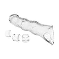 Manșon modular PRETTY LOVE Extension Penis Sleeve, pentru extensia penisului, cu 3 lungimi ajustabile, lungime maximă 28 cm, transparent