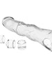 Manșon modular PRETTY LOVE Extension Penis Sleeve, pentru extensia penisului, cu 3 lungimi ajustabile, lungime maximă 28 cm, transparent