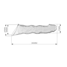 Manșon modular PRETTY LOVE Extension Penis Sleeve, pentru extensia penisului, cu 3 lungimi ajustabile, lungime maximă 28 cm, transparent