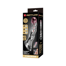Manșon modular PRETTY LOVE Extension Penis Sleeve, pentru extensia penisului, cu 3 lungimi ajustabile, lungime maximă 28 cm, transparent