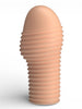 Manșon pentru penis PRETTY LOVE Hoytt, pentru îngroșare și stimulare intensă, texturat, cu striații, culoarea pielii, 9 cm