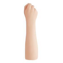 Dildo gros PRETTY LOVE Leon Fist, în formă de mână cu pumn pentru fisting, lungime 35.5 cm, material TPR, culoarea pielii