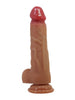 Dildo realistic PRETTY LOVE Lisle, cu testicule și ventuză, material moale și flexibil, lungime inserabilă 15 cm, diametru 4.2 cm, culoare naturală