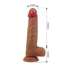 Dildo realistic PRETTY LOVE Lisle, cu testicule și ventuză, material moale și flexibil, lungime inserabilă 15 cm, diametru 4.2 cm, culoare naturală