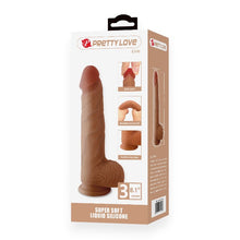 Dildo realistic PRETTY LOVE Lisle, cu testicule și ventuză, material moale și flexibil, lungime inserabilă 15 cm, diametru 4.2 cm, culoare naturală