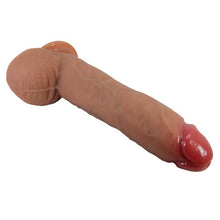 Dildo realistic PRETTY LOVE Mendel, cu testicule și ventuză, material moale și flexibil, lungime inserabilă 19.5 cm, diametru 5.6 cm, culoare naturală