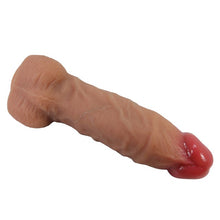 Dildo realistic PRETTY LOVE Najm, cu testicule și ventuză, material moale și flexibil, lungime inserabilă 15.5 cm, diametru 5.5 cm, culoare naturală