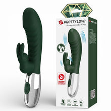 Vibrator rabbit PRETTY LOVE Naughty Bunny, pentru stimularea clitorisului și a punctului G, 30 moduri de vibrație, culoare verde
