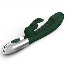 Vibrator rabbit PRETTY LOVE Naughty Bunny, pentru stimularea clitorisului și a punctului G, 30 moduri de vibrație, culoare verde