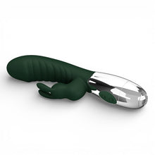Vibrator rabbit PRETTY LOVE Naughty Bunny, pentru stimularea clitorisului și a punctului G, 30 moduri de vibrație, culoare verde