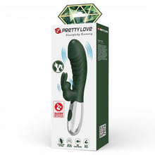 Vibrator rabbit PRETTY LOVE Naughty Bunny, pentru stimularea clitorisului și a punctului G, 30 moduri de vibrație, culoare verde