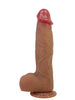 Dildo realistic PRETTY LOVE Orton, cu testicule și ventuză, material moale și flexibil, lungime inserabilă 17.5 cm, diametru 4.9 cm, culoare naturală