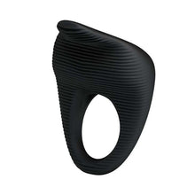 Inel vibrator pentru penis PRETTY LOVE Thimble, pentru stimularea erecției, negru