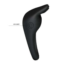 Inel vibrator pentru penis PRETTY LOVE Thimble, pentru stimularea erecției, negru