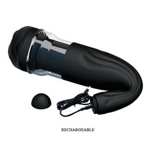 Masturbator automat PRETTY LOVE Breton, cu interior texturat, 4 moduri de vibrație și de rotație, culoare negru