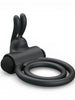 Inel vibrator pentru penis PRETTY LOVE Osmond, cu vibrații puternice, din silicon moale, culoare negru