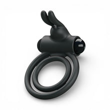 Inel vibrator pentru penis PRETTY LOVE Osmond, cu vibrații puternice, din silicon moale, culoare negru