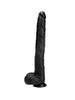 Dildo PROWLER RED The Destroyer, cu bază cu ventuză pentru fixare, rezistent la apa, lungime 38 cm, negru