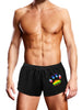 Boxeri de înot bărbați PROWLER Swim Trunk Oversized Paw, cu design labă cu steag Pride, culoare negru, mărime S