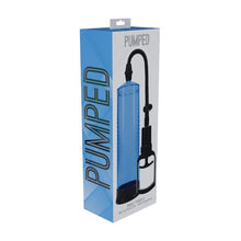 Pompă manuală PUMPED Basic Pump 2, pentru mărirea penisului și îmbunătățirea performanțelor sexuale, 31 cm, albastru