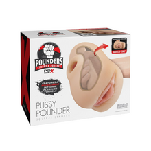 Masturbator realist PUSSY POUNDER Squeeze Stroker, simulare vaginală realistă, control personalizat, din TPE moale, culoarea pielii