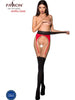 Dresuri fara Crotch, Passion G-String TIOPEN003 , negru si rosu, S/M