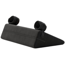 Pernă de sex LIBERATOR Bondage Wedge, mobilier pentru jocuri erotice BDSM, design ergonomic cu cătușe detașabile, culoare negru