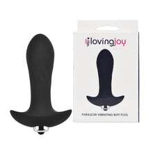 Plug Anal cu vibrații LOVING JOY Paragon, 7 funcții de vibrație, lungime inserabilă 8 cm, diametru 3.5 cm, culoare negru