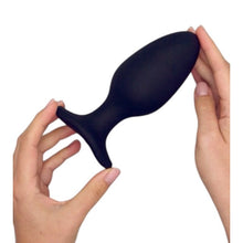 Plug anal LOVENSE - HUSH 2, control prin aplicație, cu 10 funcții de vibrare, lungime inserabilă 13 cm, diametru 5.7 cm, culoarea negru(mare)